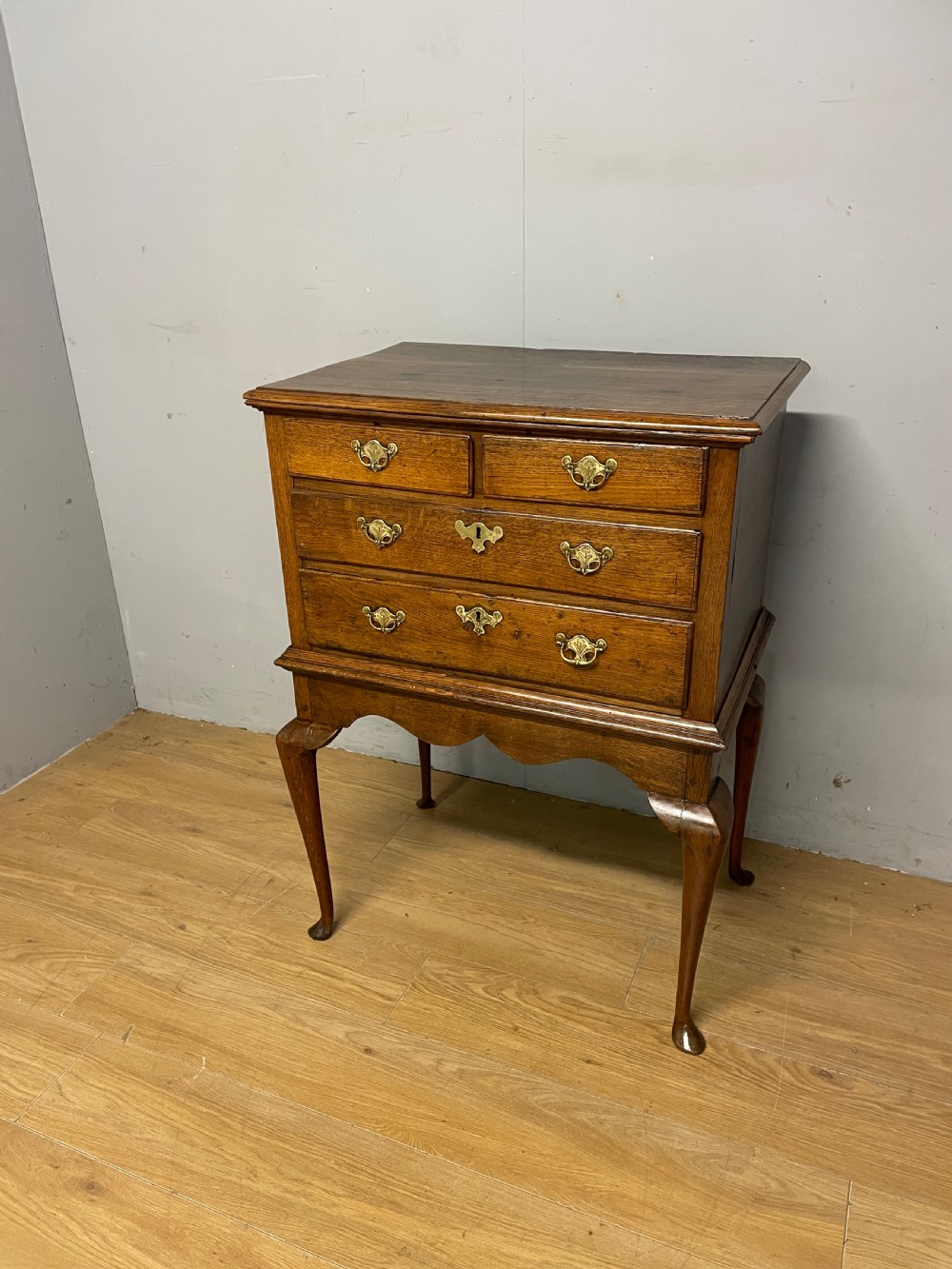 C18th provincial oak chest on stand  View XII