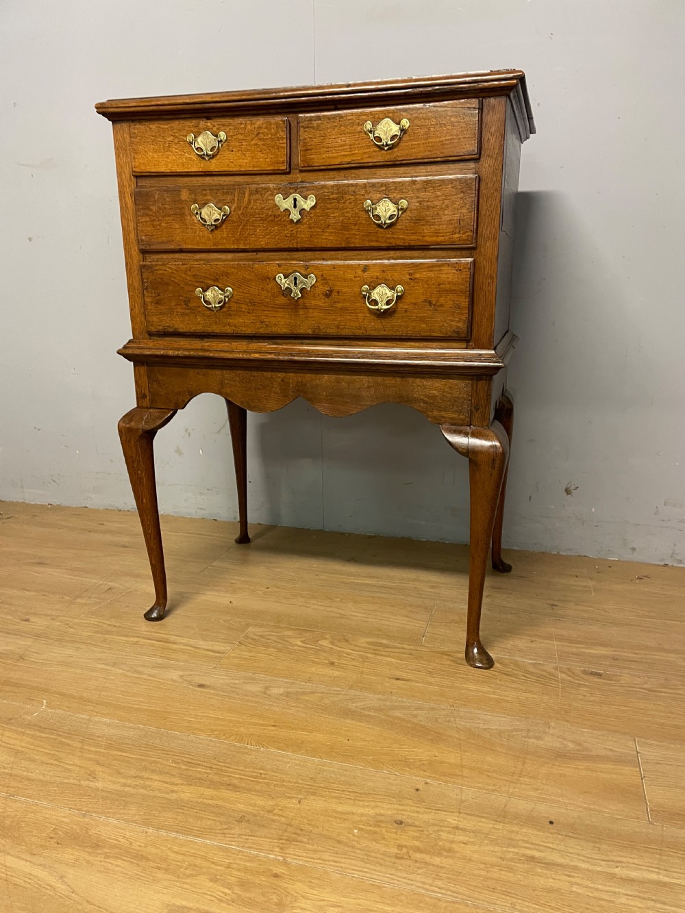 C18th provincial oak chest on stand  View XIII