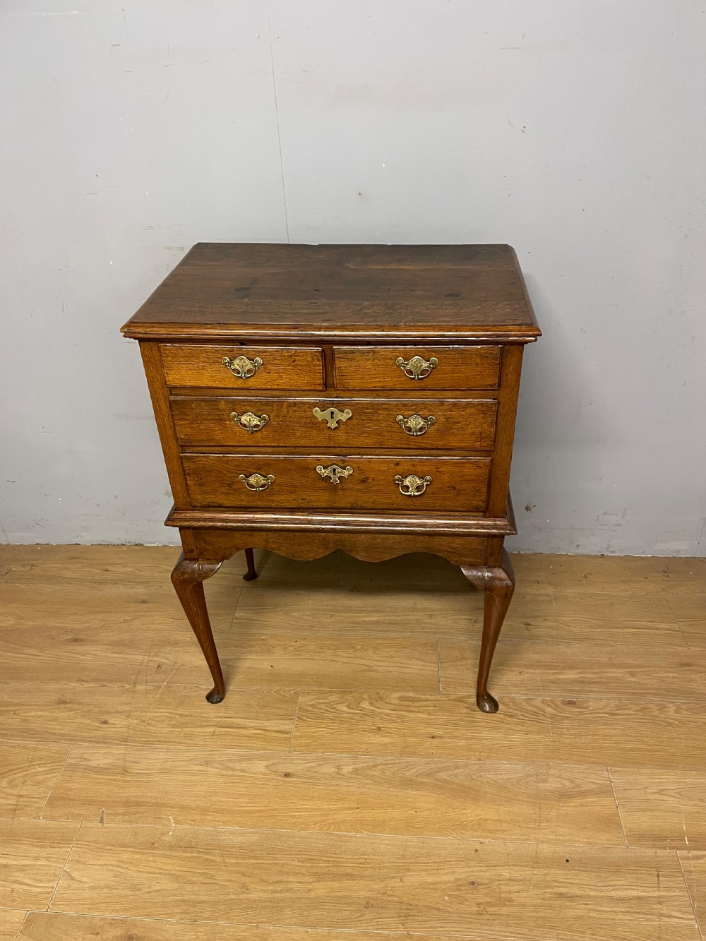 C18th provincial oak chest on stand  View XIV
