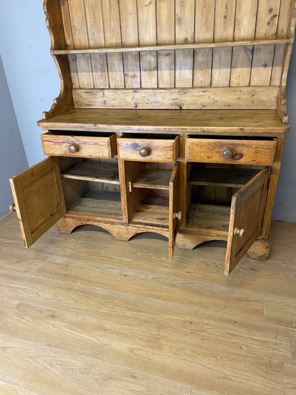 C19TH pine dresser  View V