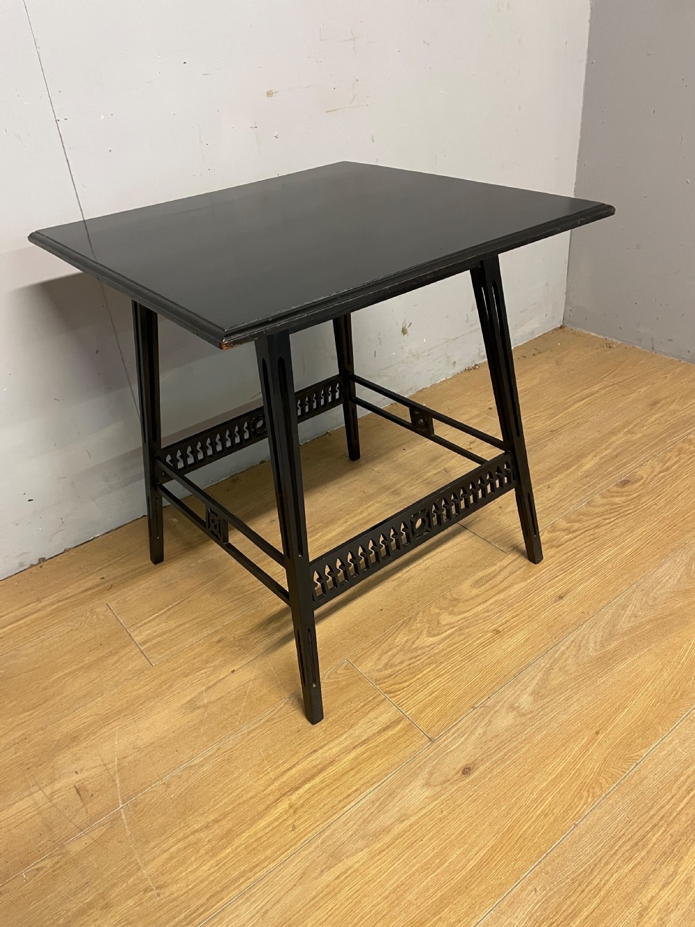 Aesthetic movement ebonised occasional table  View II