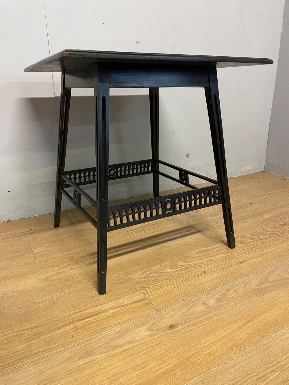 Aesthetic movement ebonised occasional table  View III