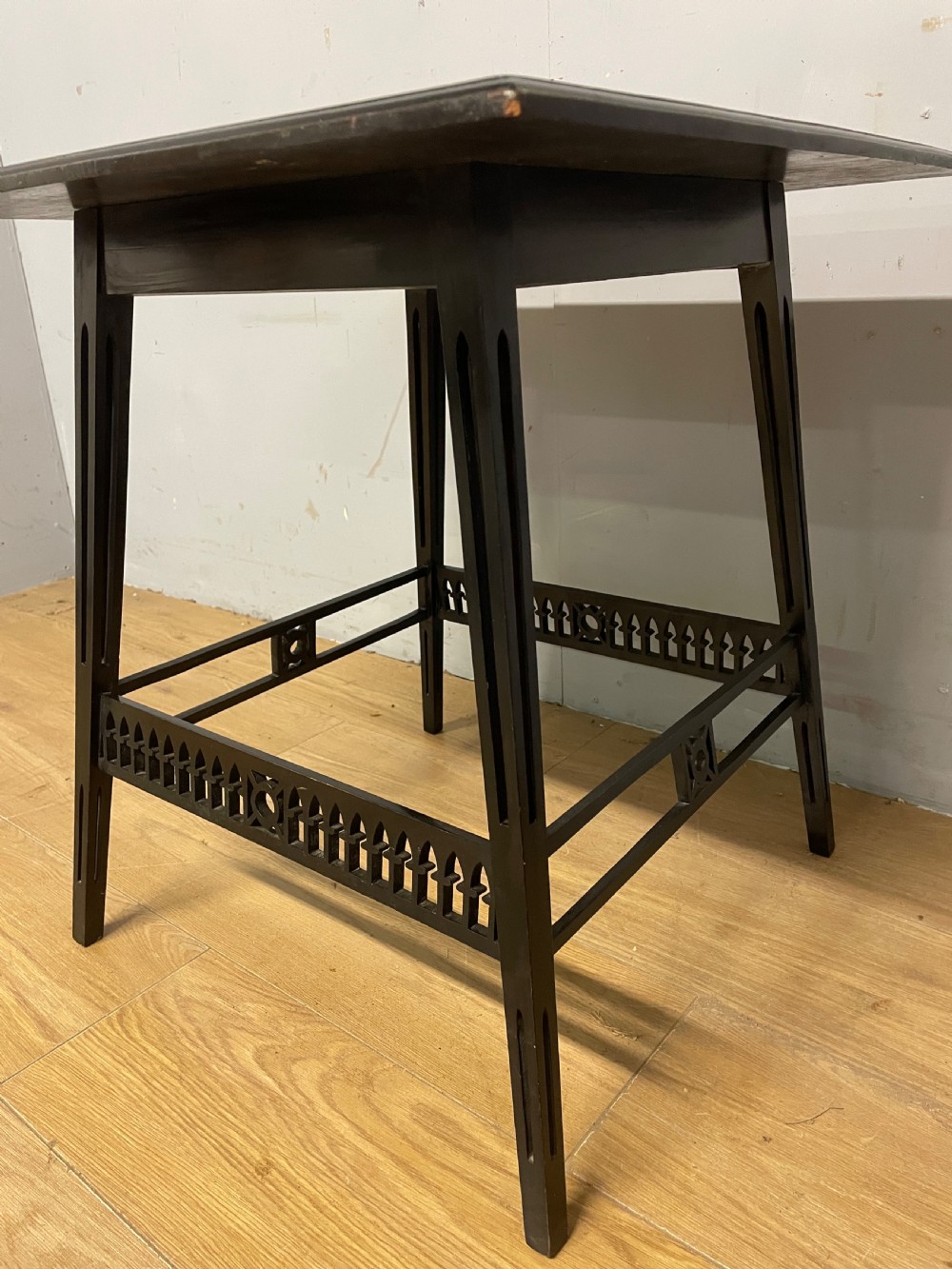Aesthetic movement ebonised occasional table  View V