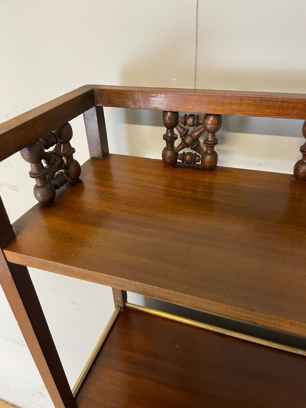 Liberty and Co Aesthetic Movement walnut writing desk in the manner of Christopher Dresser  View VII