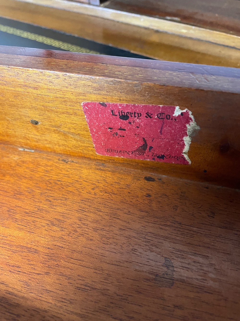 Liberty and Co Aesthetic Movement walnut writing desk in the manner of Christopher Dresser  View IX