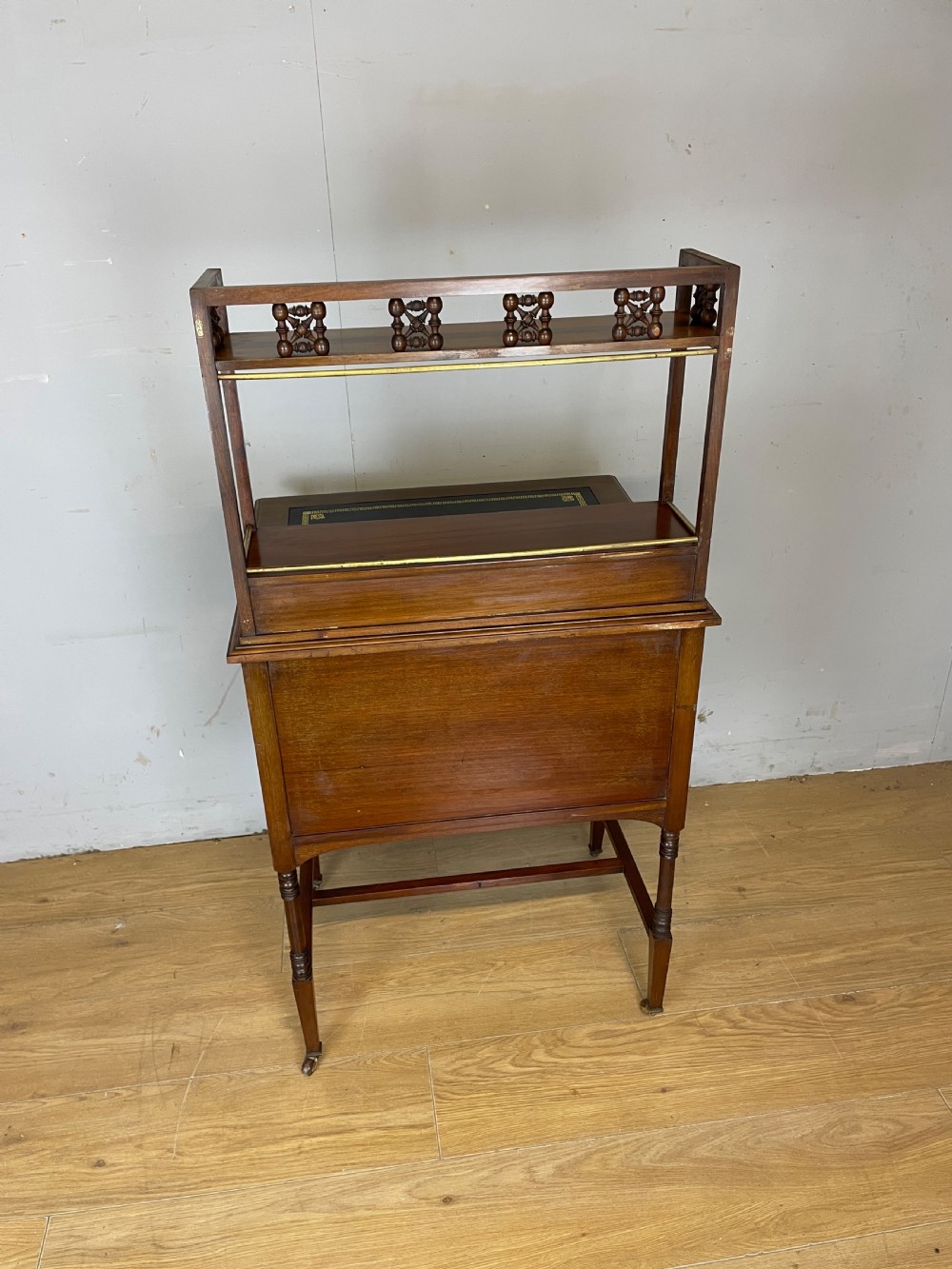 Liberty and Co Aesthetic Movement walnut writing desk in the manner of Christopher Dresser  View XII
