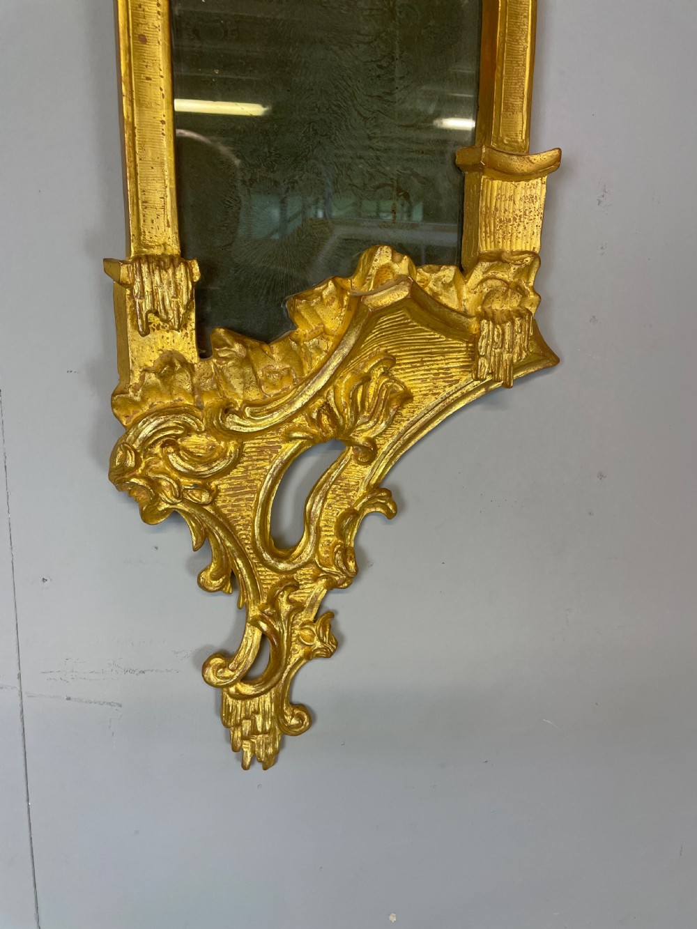 Pair of carved gilded 18th century style mirrors circa 1900 View II
