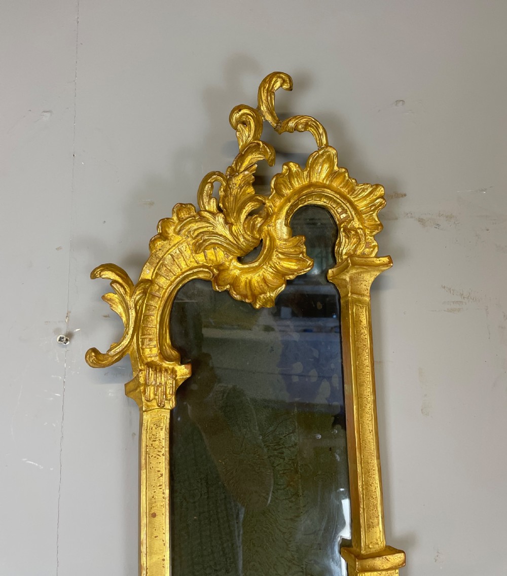 Pair of carved gilded 18th century style mirrors circa 1900 View III