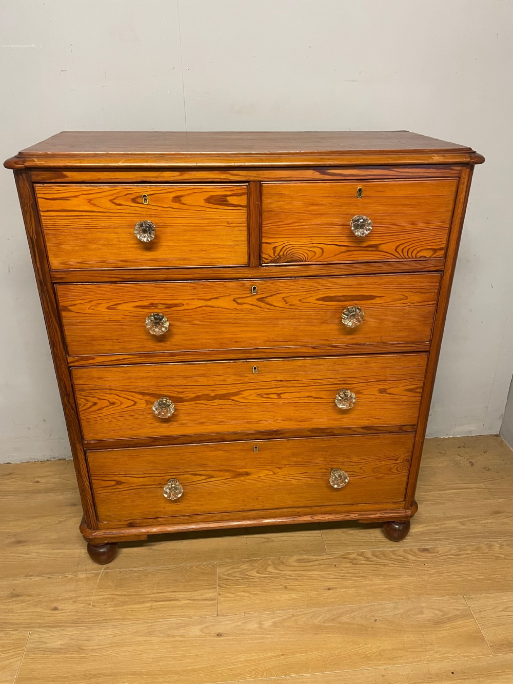 C19TH pine chest of drawers  View II