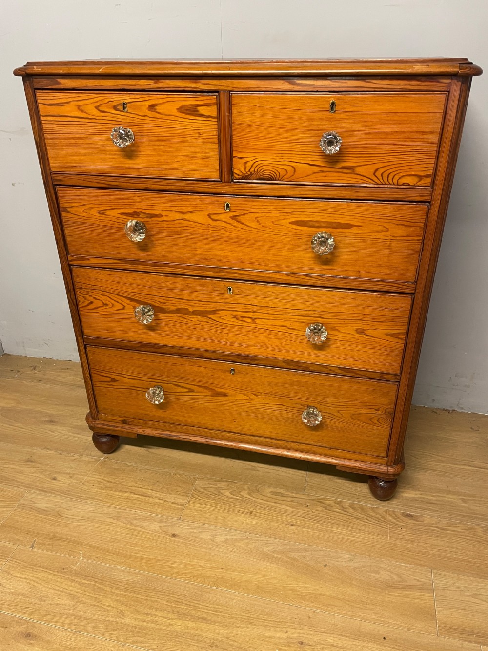 C19TH pine chest of drawers  View III