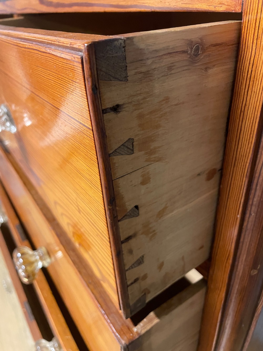 C19TH pine chest of drawers  View VI