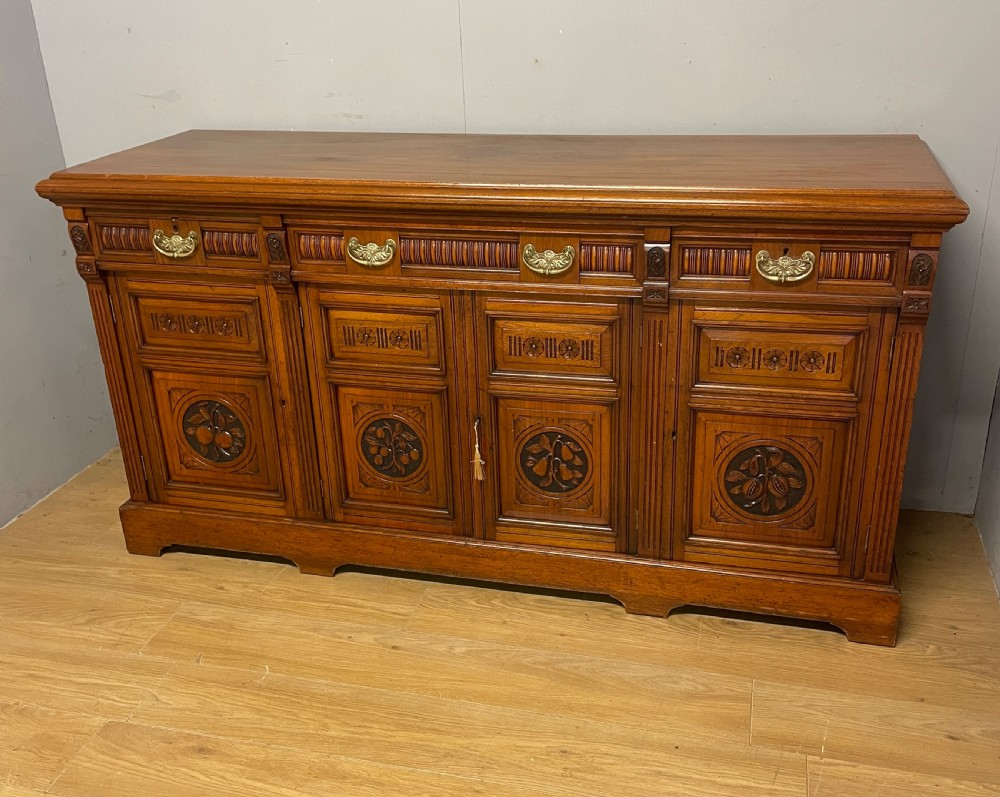 Arts and Crafts solid walnut sideboard circa 1890
