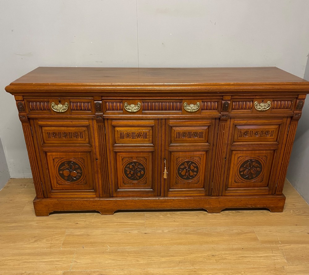 Arts and Crafts solid walnut sideboard circa 1890 View II