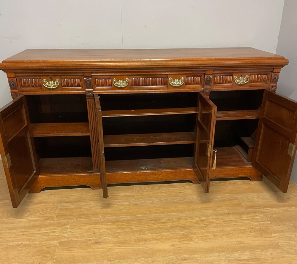 Arts and Crafts solid walnut sideboard circa 1890 View VIII