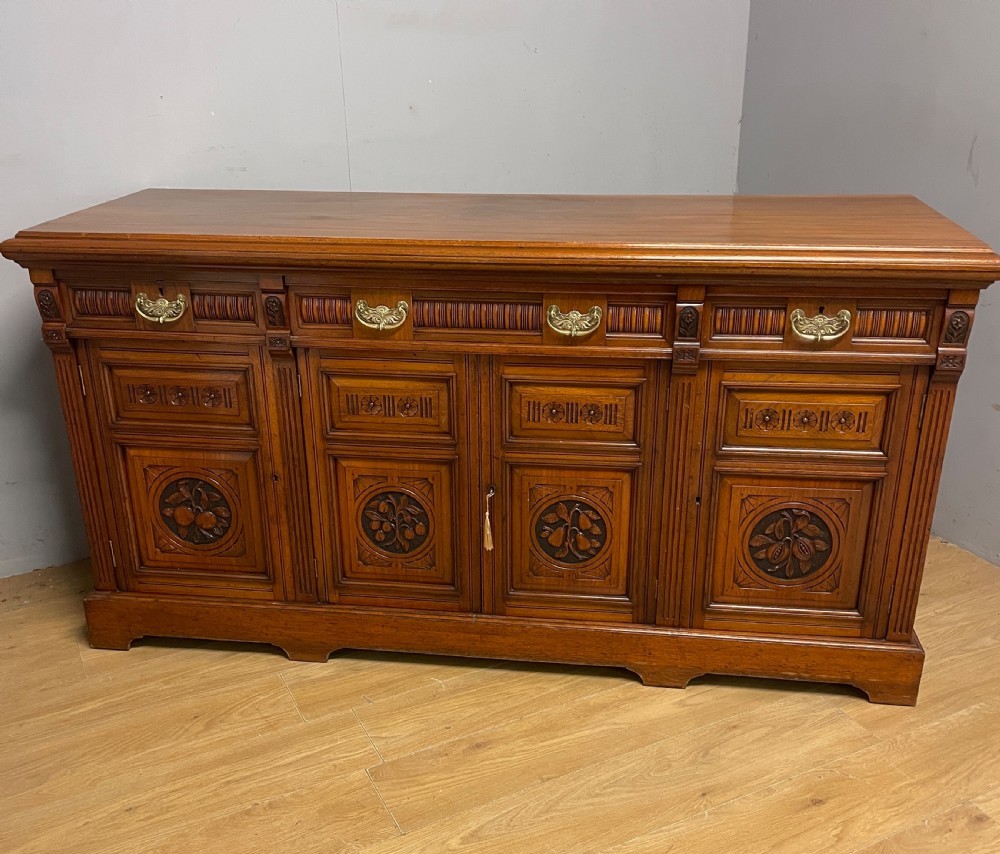 Arts and Crafts solid walnut sideboard circa 1890 View XI