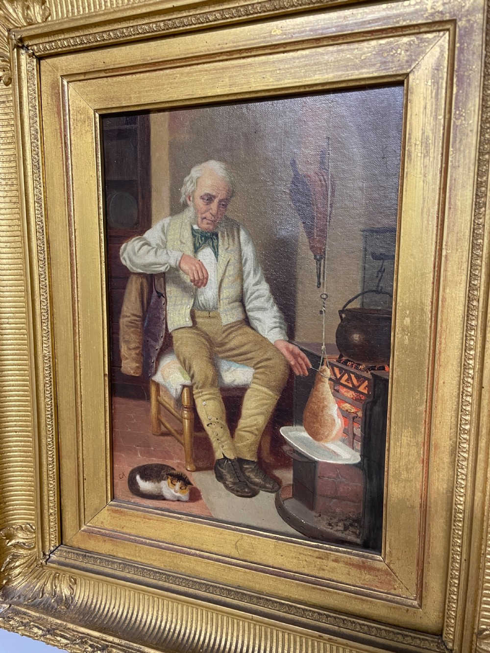 C19TH English school oil on canvas initialled CA View II