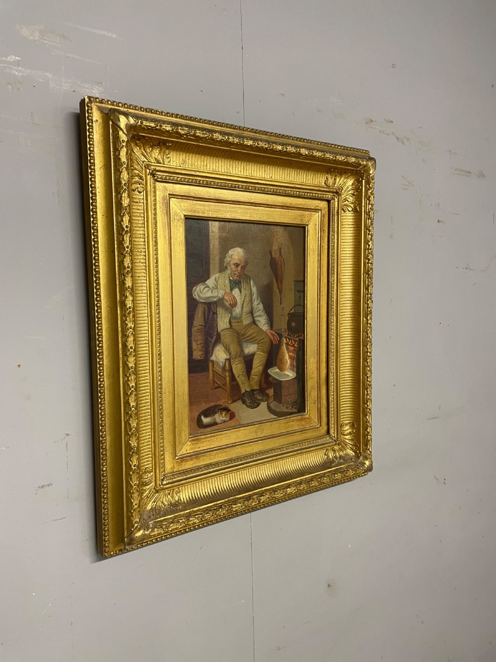 C19TH English school oil on canvas initialled CA View VI