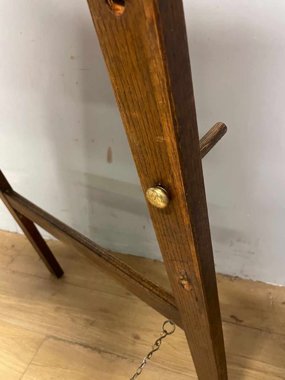 Arts and Crafts  oak adjustable artists easel circa 1900 View IX