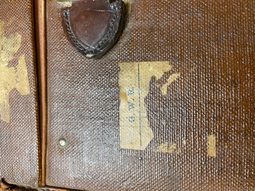 Early C20th wooden bound steamer trunk  View XII
