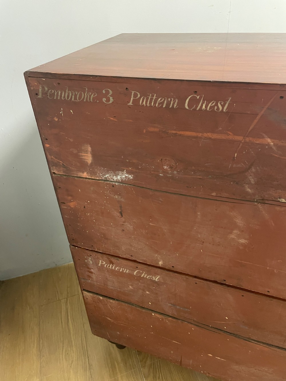 Antique  C19TH mahogany military campaign chest of drawers Two parts circa 1830 View XI