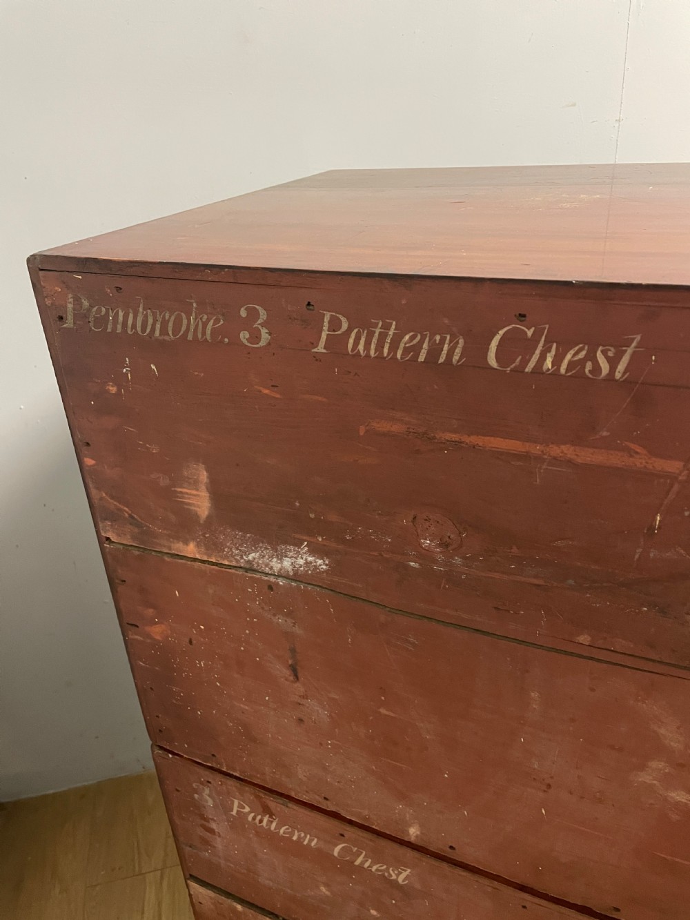 Antique  C19TH mahogany military campaign chest of drawers Two parts circa 1830 View XIII