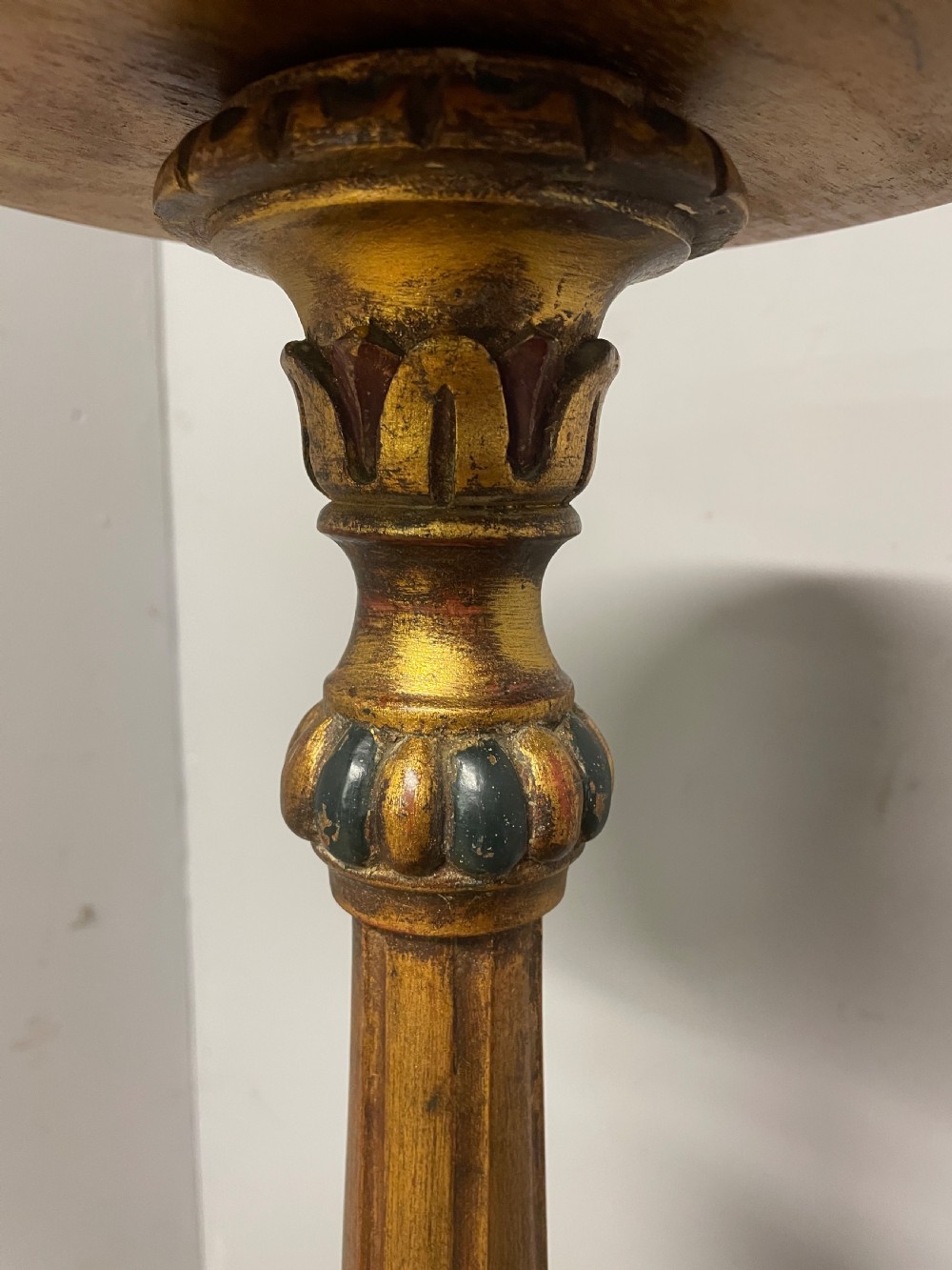 C19TH Italian giltwood and gesso carved and part painted torchere  View VIII