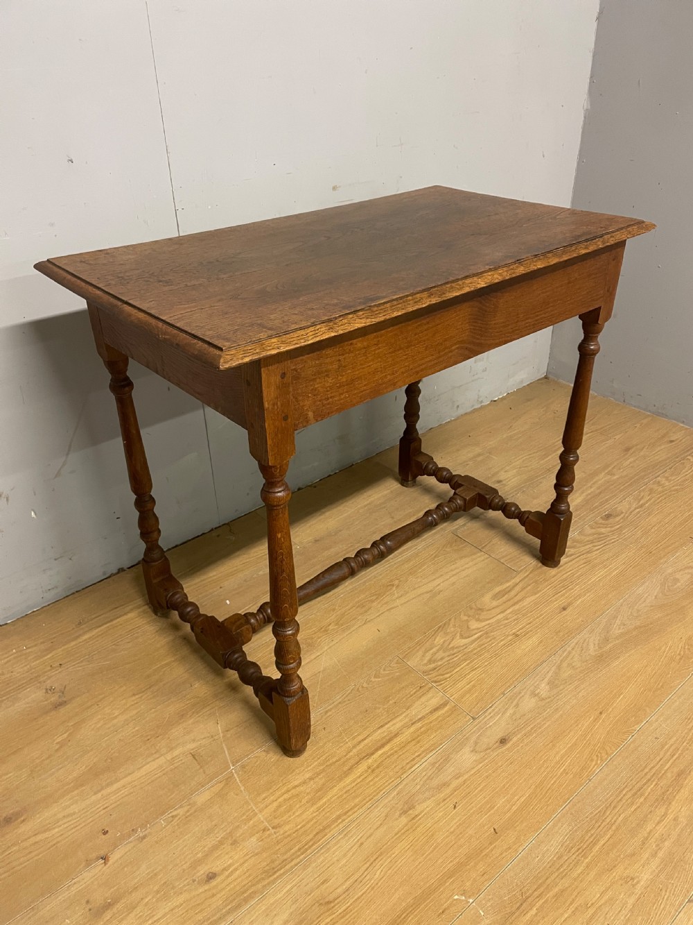 C19TH solid oak side table ex York Minster  View III