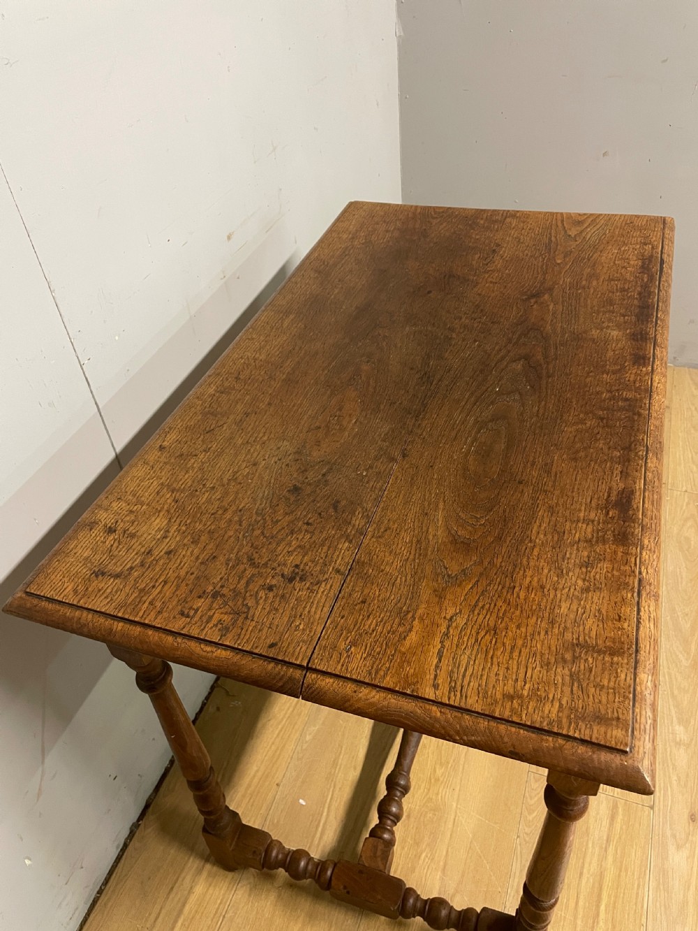 C19TH solid oak side table ex York Minster  View IV