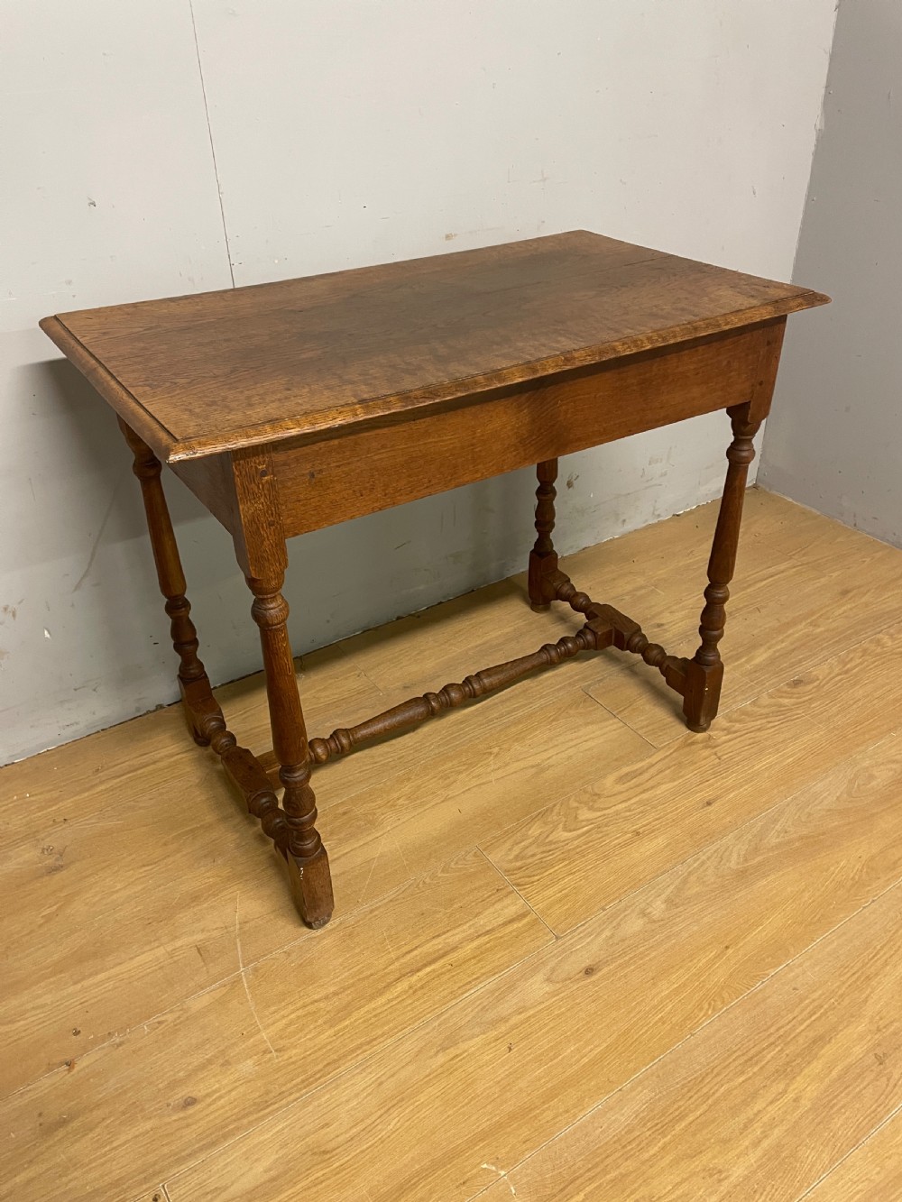C19TH solid oak side table ex York Minster  View VII