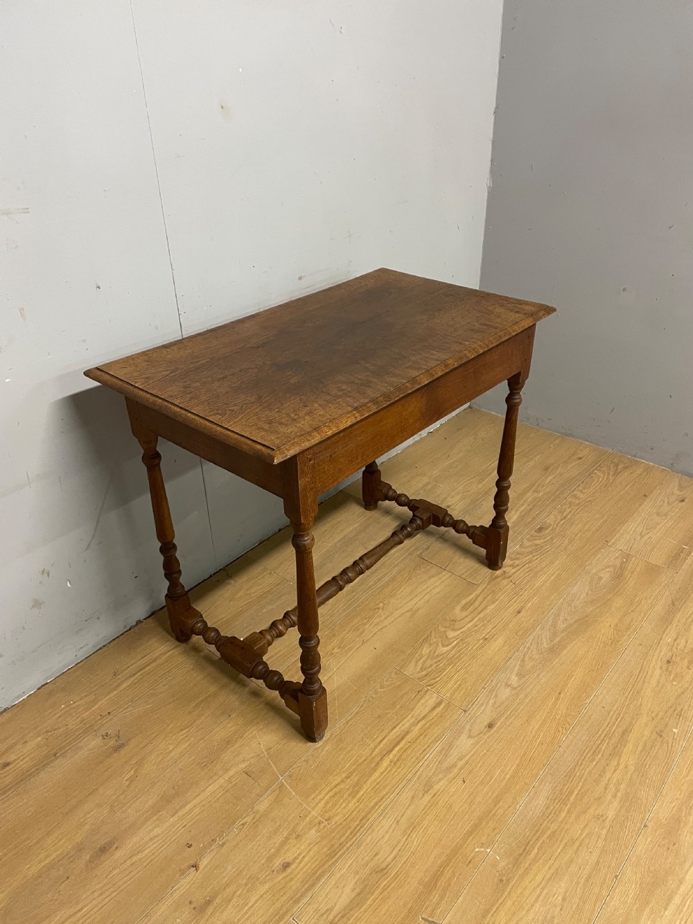 C19TH solid oak side table ex York Minster  View VIII