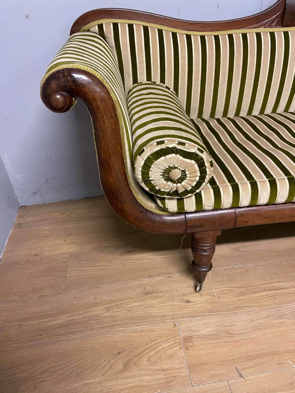 Regency mahogany scroll end sofa circa 1820 View X