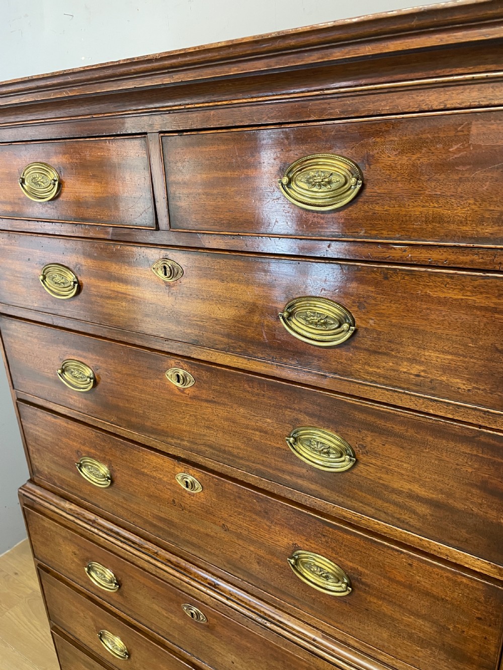Georgian mahogany chest on chest circa 1790 View VI