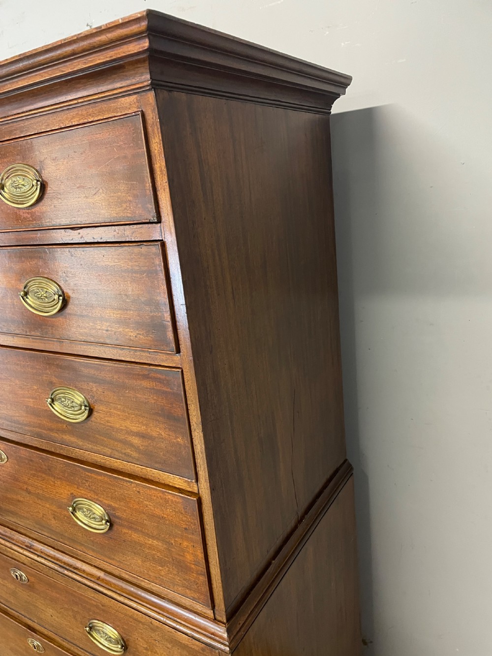 Georgian mahogany chest on chest circa 1790 View VIII