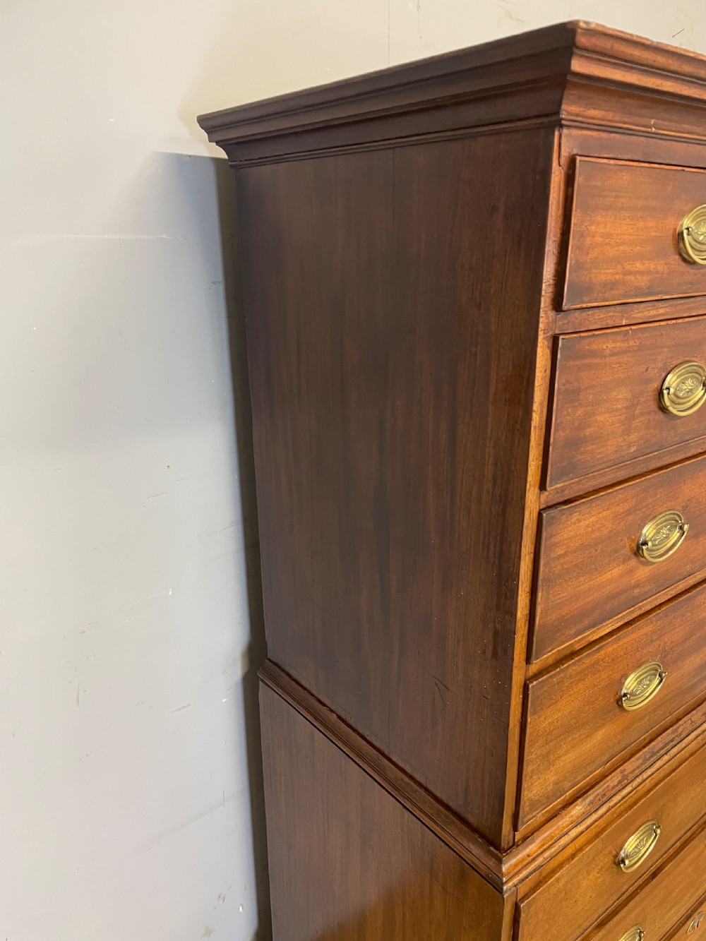 Georgian mahogany chest on chest circa 1790 View XIV