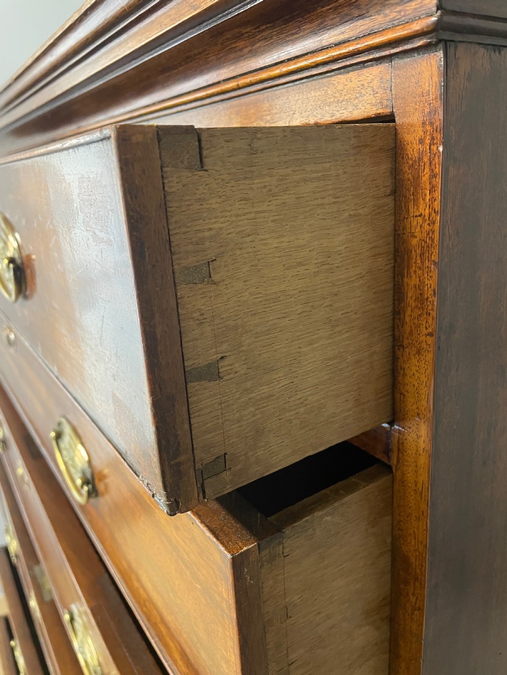 Georgian mahogany chest on chest circa 1790 View XV