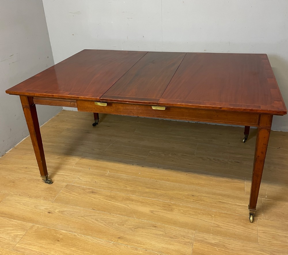 C19TH inlaid mahogany extending dining table by Gillows circa 1895  View XII