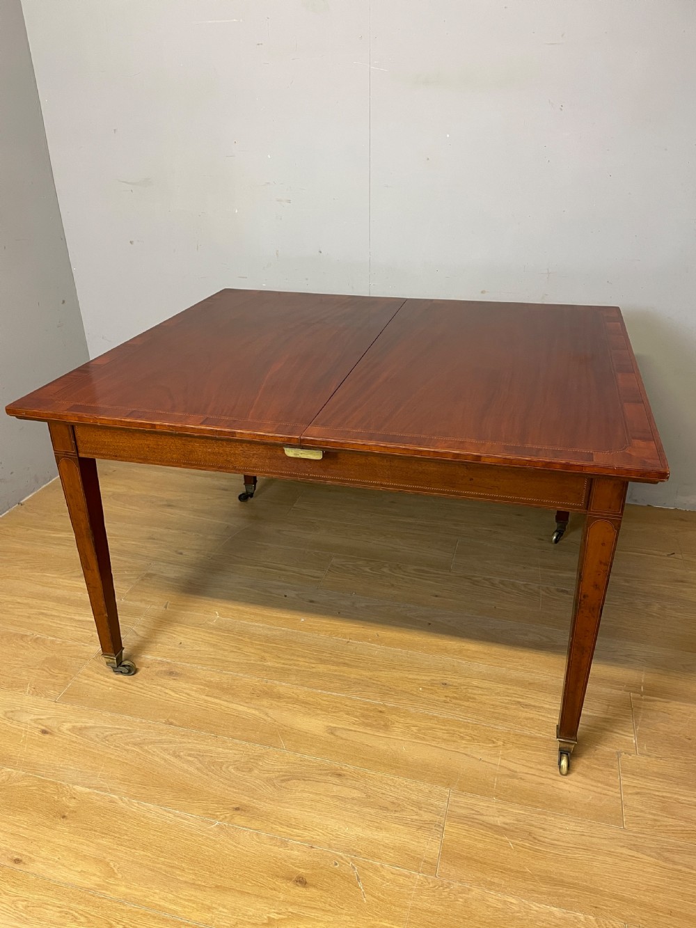 C19TH inlaid mahogany extending dining table by Gillows circa 1895  View XV