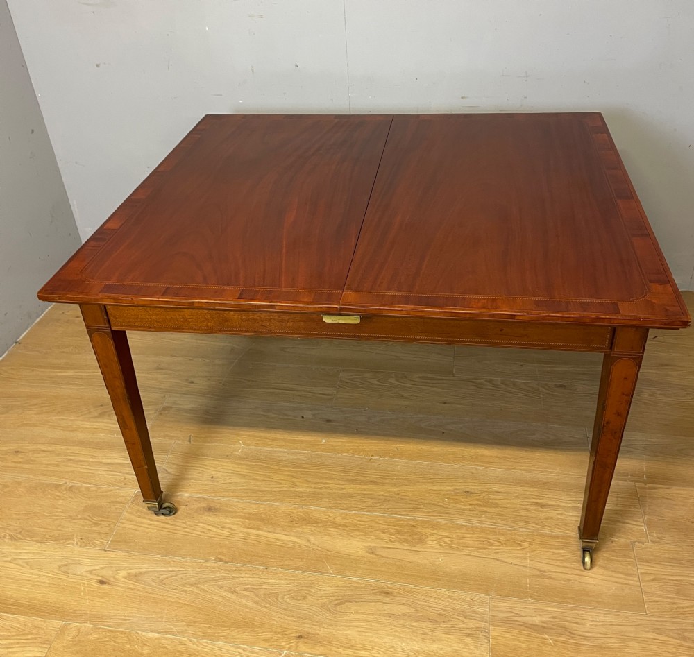 C19TH inlaid mahogany extending dining table by Gillows circa 1895  View XVI