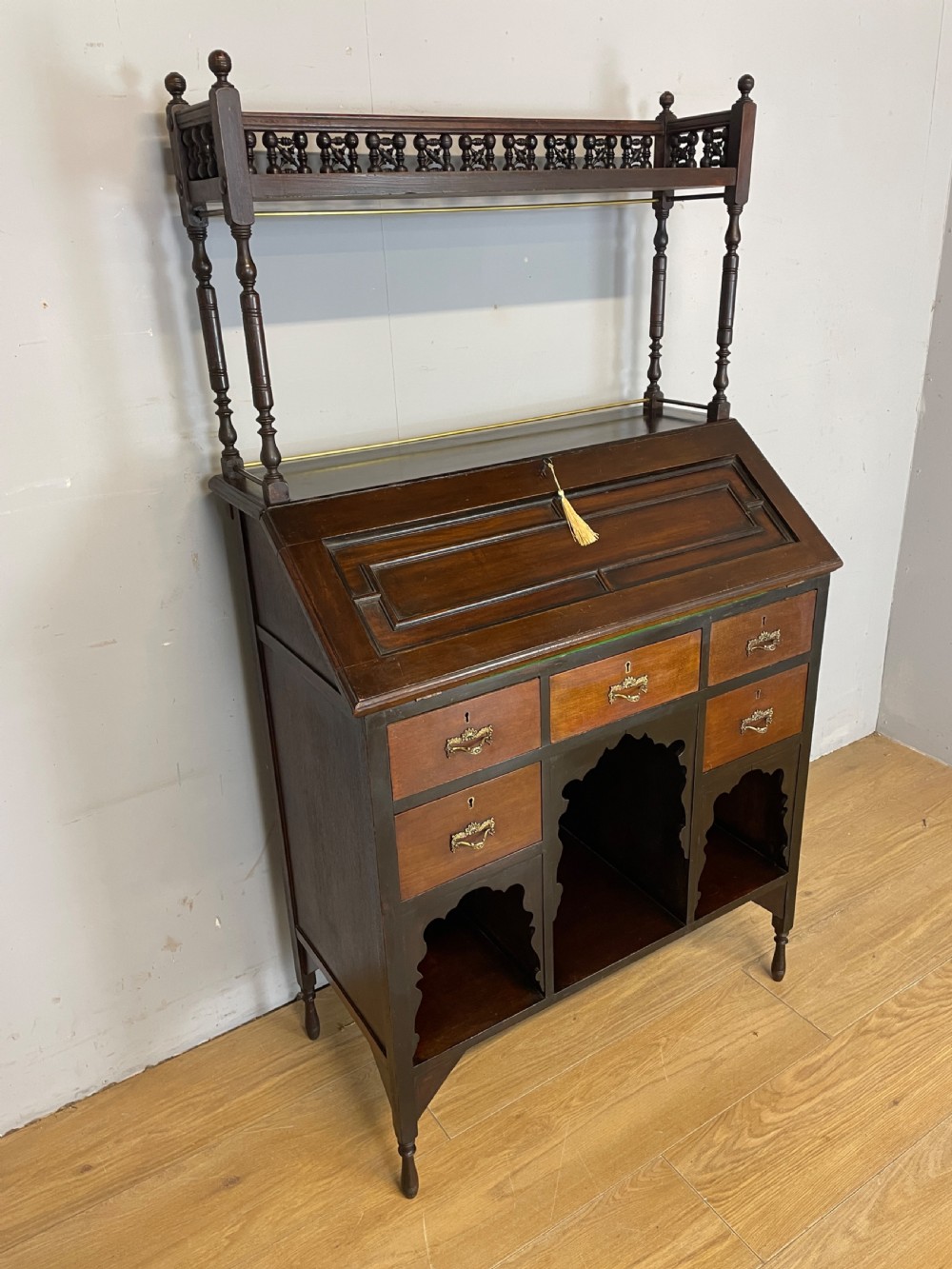 Arts and Crafts bureau for Liberty and Co London  circa 1900 designed by LF Wyburd View III