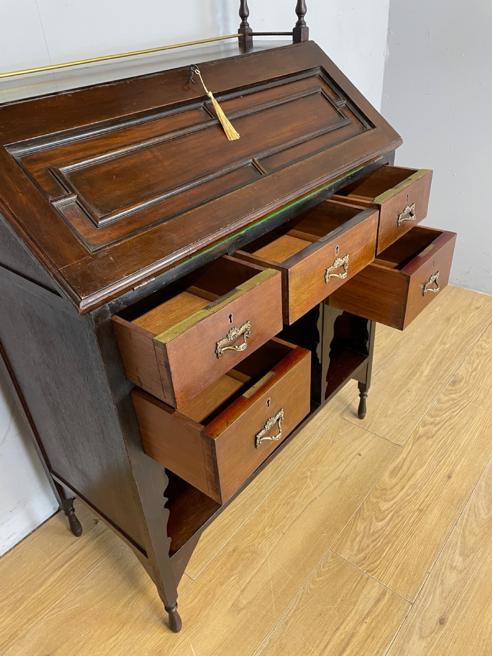 Arts and Crafts bureau for Liberty and Co London  circa 1900 designed by LF Wyburd View X