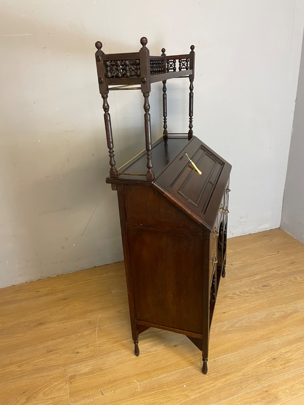 Arts and Crafts bureau for Liberty and Co London  circa 1900 designed by LF Wyburd View XI