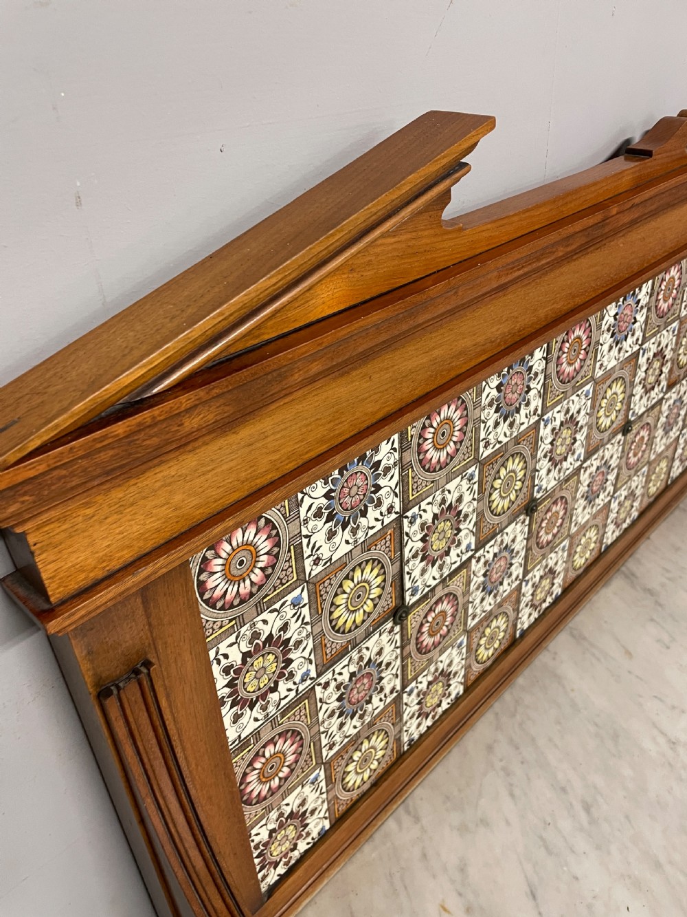 Victorian satin walnut marble topped washstand circa 1880 View XII