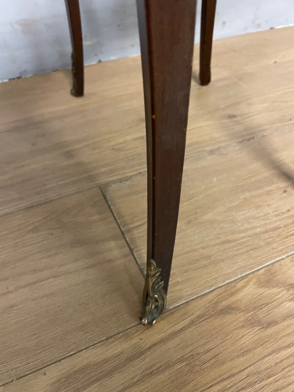 Edwardian Vernis Martin French side table with gilt mounts  View XI