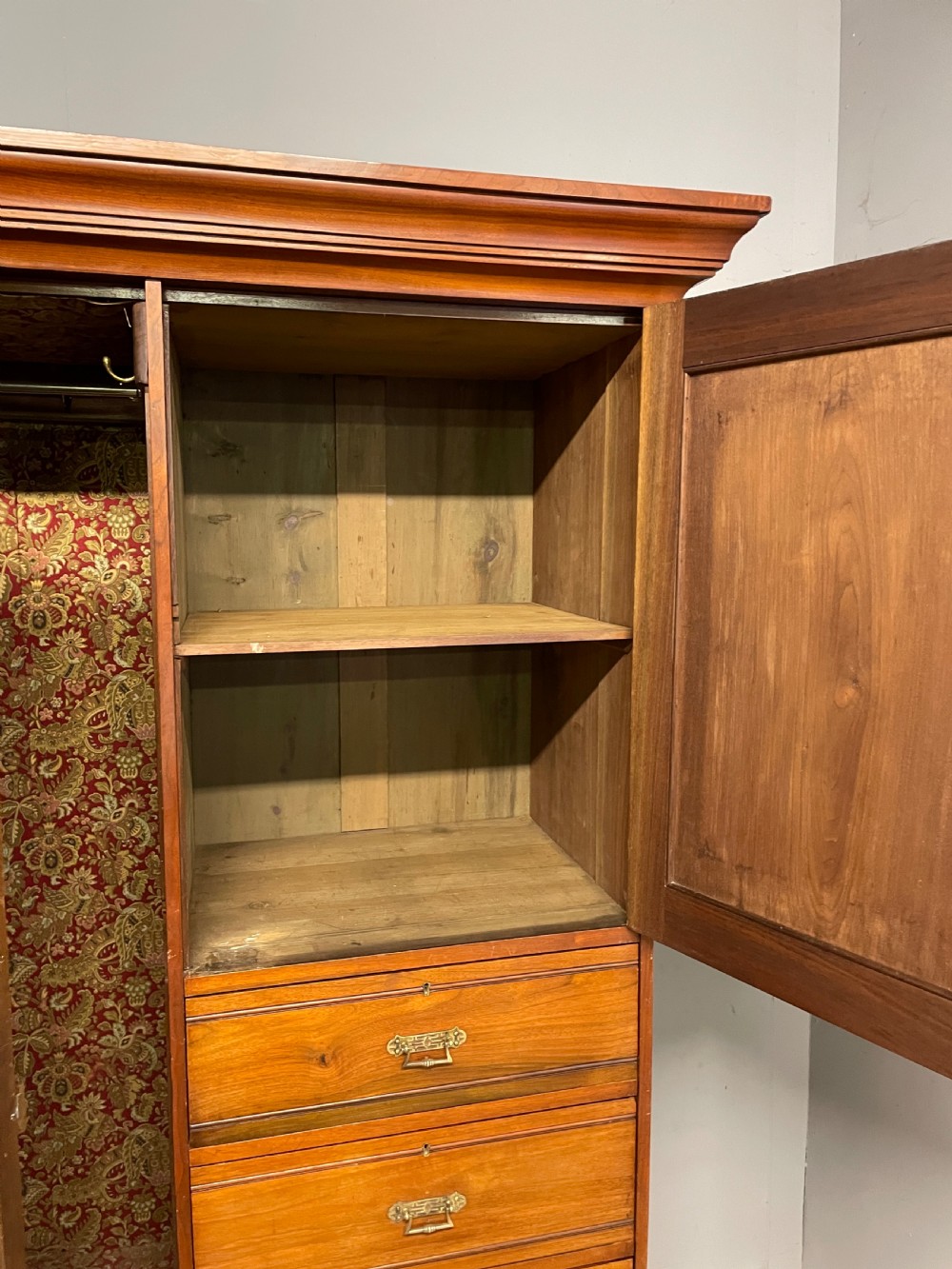 Late C19TH walnut compactum wardrobe in great original condition  View VIII
