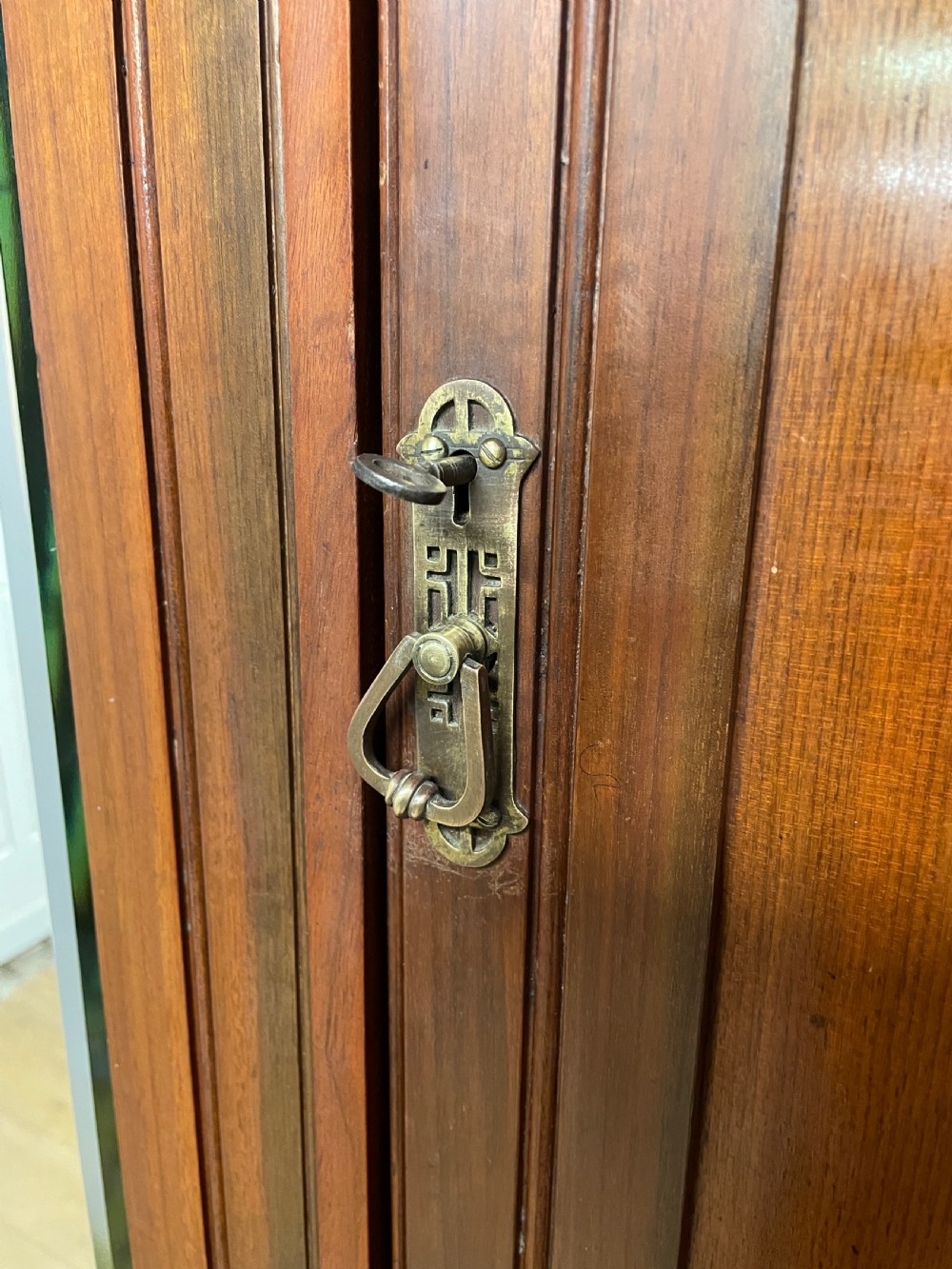 Late C19TH walnut compactum wardrobe in great original condition  View X