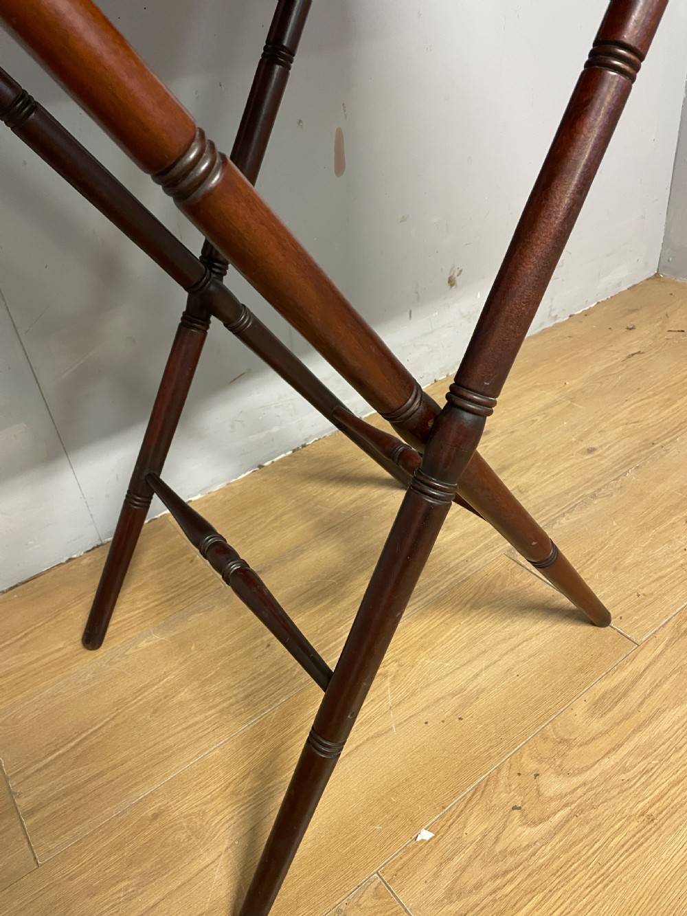 C19TH mahogany butlers tray on original stand  View IV