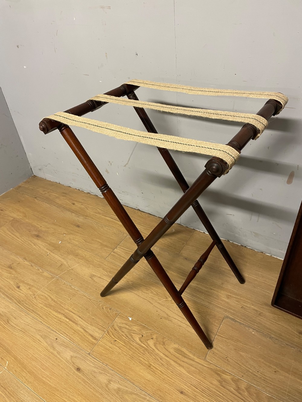 C19TH mahogany butlers tray on original stand  View X