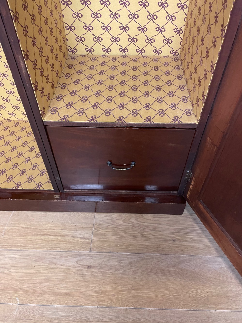 C19TH flame mahogany double wardrobe Superb colour and patina  View IX