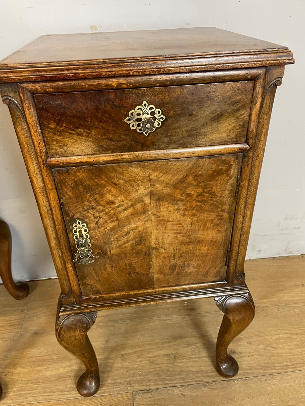 Pair of Art Deco burr walnut bedside cabinets  View VI