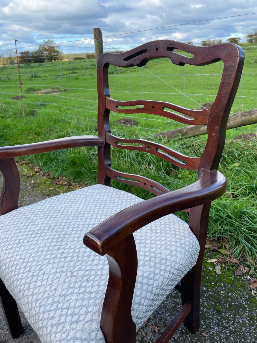 Great quality set of 10 Hepplewhite style mahogany dining chairs circa 1920 View XIV